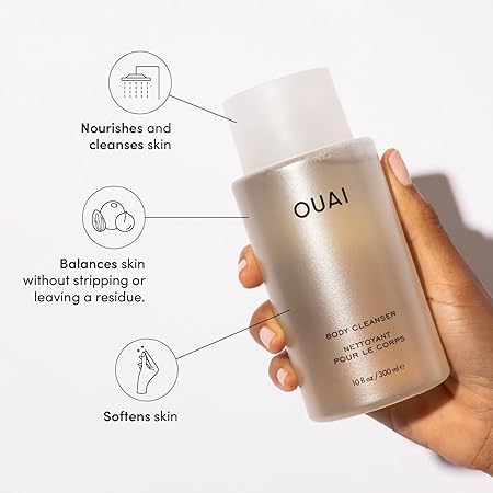 OUAI Body Cleanser, Dean Street - Foaming Body Wash with Jojoba Oil and Rosehip Oil to Hydrate, Nurture, Balance and Soften Skin - Paraben, Phthalate and Sulfate Free Skin Care Products .