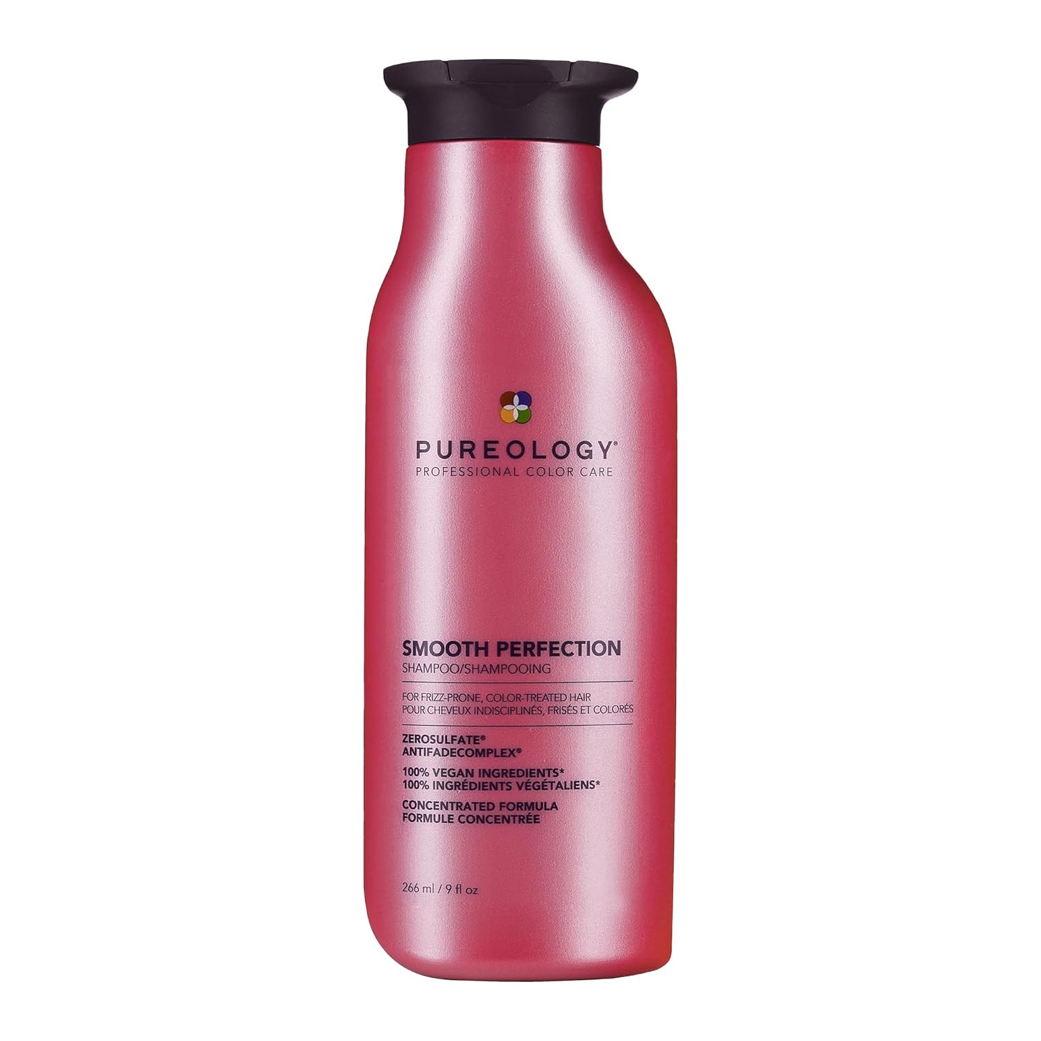 Pureology Smooth Perfection Shampoo, Frizz Control for Dry & Colored Hair, Infused with Camellia & Shea Butter, Vegan & Sulfate-Free Formula