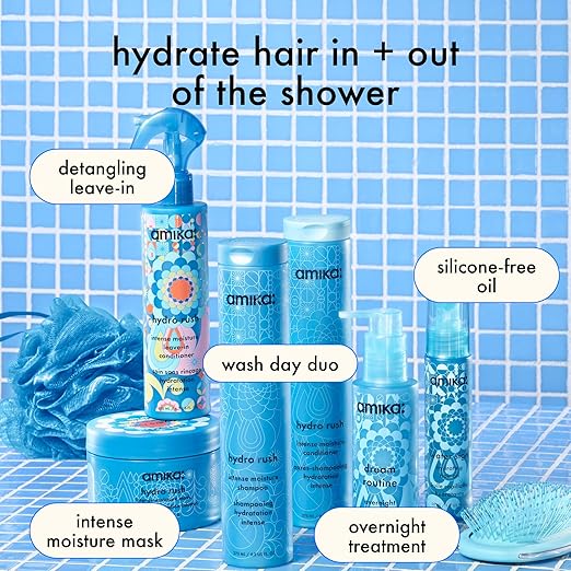 Hydro Rush Intense Moisture Shampoo with Hyaluronic Acid | amika