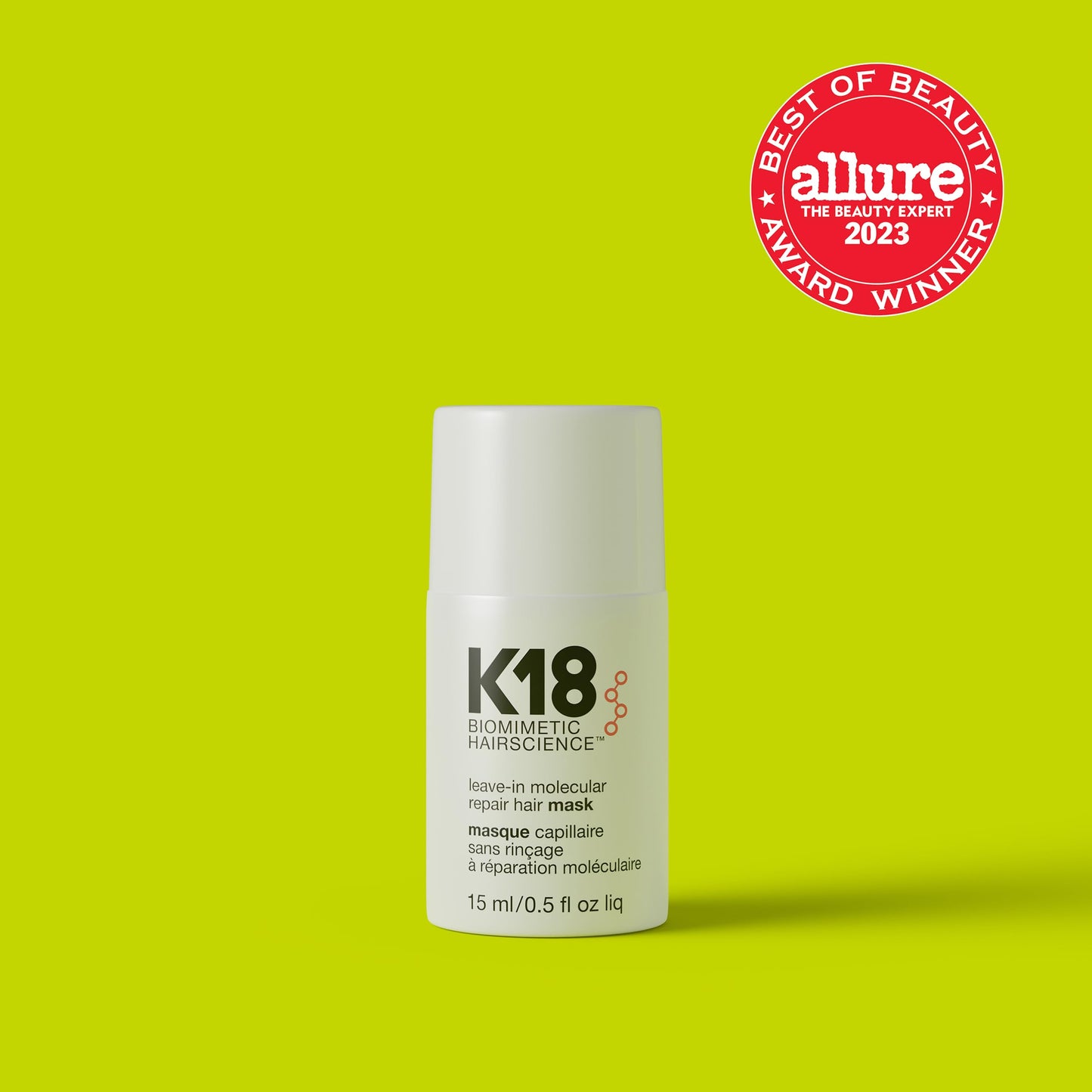 K18 Leave-In Molecular Hair Mask, Repairs Dry or Damaged Hair, Reverse Hair Damage from Bleach, Color, Chemical Services & Heat